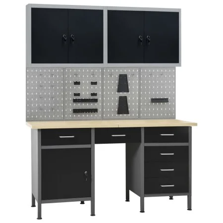 Workbench with four wall panels and two cabinets by vidaXL, Work tables - Ref: Foro24-3053434, Price: 698,04 €, Discount: %