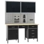 Workbench with four wall panels and two cabinets by vidaXL, Work tables - Ref: Foro24-3053434, Price: 698,04 €, Discount: %