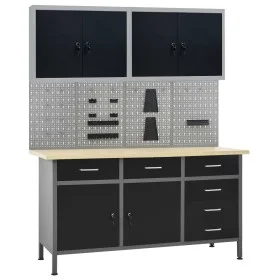 Workbench with four wall panels and two cabinets by vidaXL, Work tables - Ref: Foro24-3053435, Price: 843,83 €, Discount: %