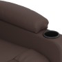Sillón reclinable eléctrico de cuero sintético marrón en Sillones | Comprar online en Foru.es
