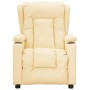 Sillón reclinable eléctrico de cuero sintético crema en Sillones | Comprar online en Foru.es