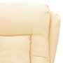 Sillón reclinable eléctrico de cuero sintético crema en Sillones | Comprar online en Foru.es