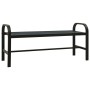 Banco de jardín acero y WPC negro 124,5 cm de vidaXL, Bancos de jardín - Ref: Foro24-317137, Precio: 94,65 €, Descuento: %