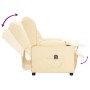 Sillón reclinable eléctrico de cuero sintético crema en Sillones | Comprar online en Foru.es