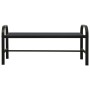 Banco de jardín acero y WPC negro 124,5 cm de vidaXL, Bancos de jardín - Ref: Foro24-317137, Precio: 94,65 €, Descuento: %