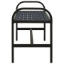 Banco de jardín acero y WPC negro 124,5 cm de vidaXL, Bancos de jardín - Ref: Foro24-317137, Precio: 94,65 €, Descuento: %