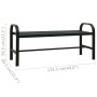 Banco de jardín acero y WPC negro 124,5 cm de vidaXL, Bancos de jardín - Ref: Foro24-317137, Precio: 94,65 €, Descuento: %