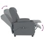 Sillón reclinable eléctrico de cuero sintético gris en Sillones | Comprar online en Foru.es