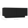 Mueble para TV madera contrachapada negra 100x35x40 cm de vidaXL, Muebles TV - Ref: Foro24-804437, Precio: 67,28 €, Descuento: %