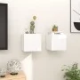 Muebles de salón de pared 2 uds blanco brillo 30,5x30x30 cm de vidaXL, Muebles TV - Ref: Foro24-804500, Precio: 53,03 €, Desc...