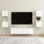 Muebles de salón de pared 2 uds blanco brillo 30,5x30x30 cm de vidaXL, Muebles TV - Ref: Foro24-804500, Precio: 53,03 €, Desc...