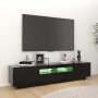 Mueble para TV con luces LED negro 180x35x40 cm de vidaXL, Muebles TV - Ref: Foro24-3081898, Precio: 119,05 €, Descuento: %