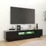 Mueble para TV con luces LED negro 180x35x40 cm de vidaXL, Muebles TV - Ref: Foro24-3081898, Precio: 115,98 €, Descuento: %