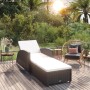 Tumbona con cojín ratán sintético blanco crema de vidaXL, Tumbonas - Ref: Foro24-317177, Precio: 191,45 €, Descuento: %
