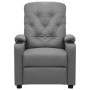 Sillón reclinable eléctrico de cuero sintético gris en Sillones | Comprar online en Foru.es