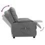 Sillón reclinable eléctrico de cuero sintético gris en Sillones | Comprar online en Foru.es