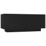 Mesita de noche madera de ingeniería negro 100x35x40 cm de vidaXL, Mesitas de noche - Ref: Foro24-3082766, Precio: 65,70 €, D...