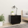 Mesita de noche madera de ingeniería negro 100x35x40 cm de vidaXL, Mesitas de noche - Ref: Foro24-3082766, Precio: 67,28 €, D...