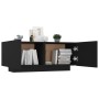 Mesita de noche madera de ingeniería negro 100x35x40 cm de vidaXL, Mesitas de noche - Ref: Foro24-3082766, Precio: 67,28 €, D...