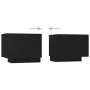 Mesita de noche madera de ingeniería negro 100x35x40 cm de vidaXL, Mesitas de noche - Ref: Foro24-3082766, Precio: 65,70 €, D...