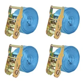 Correas de sujeción de trinquete 4 uds 2 T 6mx38mm azul de vidaXL, Correas de amarre - Ref: Foro24-142654, Precio: 35,74 €, D...