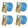 Correas de sujeción de trinquete 4 uds 2 T 6mx38mm azul de vidaXL, Correas de amarre - Ref: Foro24-142654, Precio: 35,25 €, D...