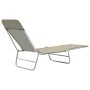 Tumbonas plegables 2 unidades acero y tela gris topo de vidaXL, Tumbonas - Ref: Foro24-44303, Precio: 95,88 €, Descuento: %