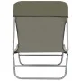 Tumbonas plegables 2 unidades acero y tela gris topo de vidaXL, Tumbonas - Ref: Foro24-44303, Precio: 95,88 €, Descuento: %