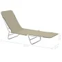 Tumbonas plegables 2 unidades acero y tela gris topo de vidaXL, Tumbonas - Ref: Foro24-44303, Precio: 95,88 €, Descuento: %