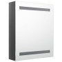 Armario de baño con espejo LED gris brillante 50x14x60 cm de vidaXL, Tocadores de baño - Ref: Foro24-326483, Precio: 98,52 €,...
