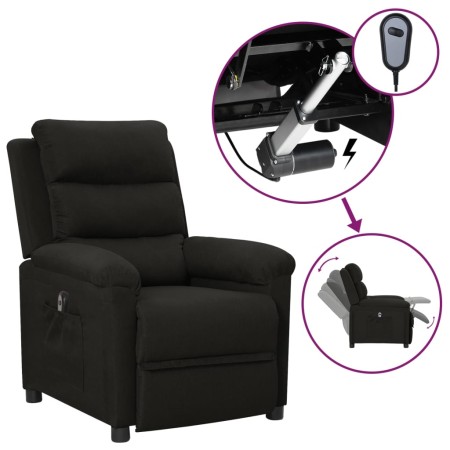Sillón reclinable eléctrico de tela negro en Sillones | Comprar online en Foru.es