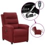 Sillón reclinable eléctrico tela rojo tinto en Sillones | Comprar online en Foru.es