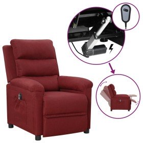 Sillón reclinable eléctrico tela rojo tinto en Sillones | Comprar online en Foru.es