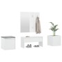 Juego de muebles de recibidor madera contrachapada blanco de vidaXL, Armarios roperos - Ref: Foro24-3082062, Precio: 134,54 €...
