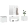 Juego de muebles de recibidor madera contrachapada blanco de vidaXL, Armarios roperos - Ref: Foro24-3082062, Precio: 132,11 €...