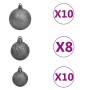 Árbol de Navidad preiluminado con luces y bolas azul 210 cm de vidaXL, Arboles de navidad - Ref: Foro24-3077682, Precio: 101,...