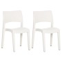 Sillas de jardín 2 unidades polipropileno blanco de vidaXL, Sillas de jardín - Ref: Foro24-317726, Precio: 84,43 €, Descuento: %