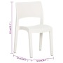 Sillas de jardín 2 unidades polipropileno blanco de vidaXL, Sillas de jardín - Ref: Foro24-317726, Precio: 84,43 €, Descuento: %