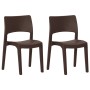 Sillas de jardín 2 unidades polipropileno color moca de vidaXL, Sillas de jardín - Ref: Foro24-317727, Precio: 84,43 €, Descu...