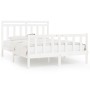 Estructura de cama de madera maciza de pino blanco 160x200 cm de vidaXL, Camas y somieres - Ref: Foro24-3107039, Precio: 143,...