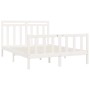 Estructura de cama de madera maciza de pino blanco 160x200 cm de vidaXL, Camas y somieres - Ref: Foro24-3107039, Precio: 143,...