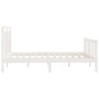 Estructura de cama de madera maciza de pino blanco 160x200 cm de vidaXL, Camas y somieres - Ref: Foro24-3107039, Precio: 143,...