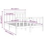 Estructura de cama de madera maciza de pino blanco 160x200 cm de vidaXL, Camas y somieres - Ref: Foro24-3107039, Precio: 143,...