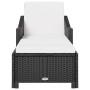 Tumbona con cojín ratán sintético blanco crema de vidaXL, Tumbonas - Ref: Foro24-317179, Precio: 189,24 €, Descuento: %