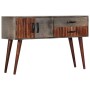 Mesa consola de madera maciza de mango gris 120x35x75 cm de vidaXL, Mesas auxiliares - Ref: Foro24-282742, Precio: 216,41 €, ...