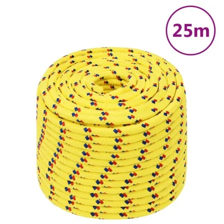 Cuerda de barco polipropileno amarillo 14 mm 25 m de vidaXL, Sogas y cuerdas metálicas - Ref: Foro24-152621, Precio: 23,47 €,...