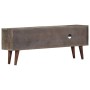 Mueble para TV madera maciza de mango rugosa gris 130x30x46 cm de vidaXL, Muebles TV - Ref: Foro24-282743, Precio: 222,17 €, ...