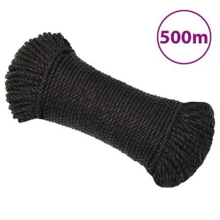 Schwarzes Polypropylen-Arbeitsseil 8 mm 500 m von vidaXL, Seile und Metallschnüre - Ref: Foro24-153010, Preis: 102,33 €, Raba...