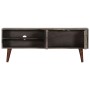 Mueble para TV madera maciza de mango rugosa gris 130x30x46 cm de vidaXL, Muebles TV - Ref: Foro24-282743, Precio: 222,17 €, ...