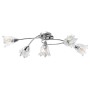 Lámpara de techo con pantallas vidrio tulipán 5 bombillas E14 de vidaXL, Apliques de techo - Ref: Foro24-289236, Precio: 56,8...